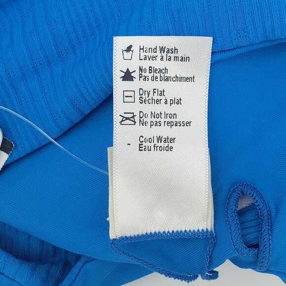 L*Space LSPACE Pointelle Rib Winnie Bikini Top Women Sz Small Electric Blue NWT - Picture 10 of 12